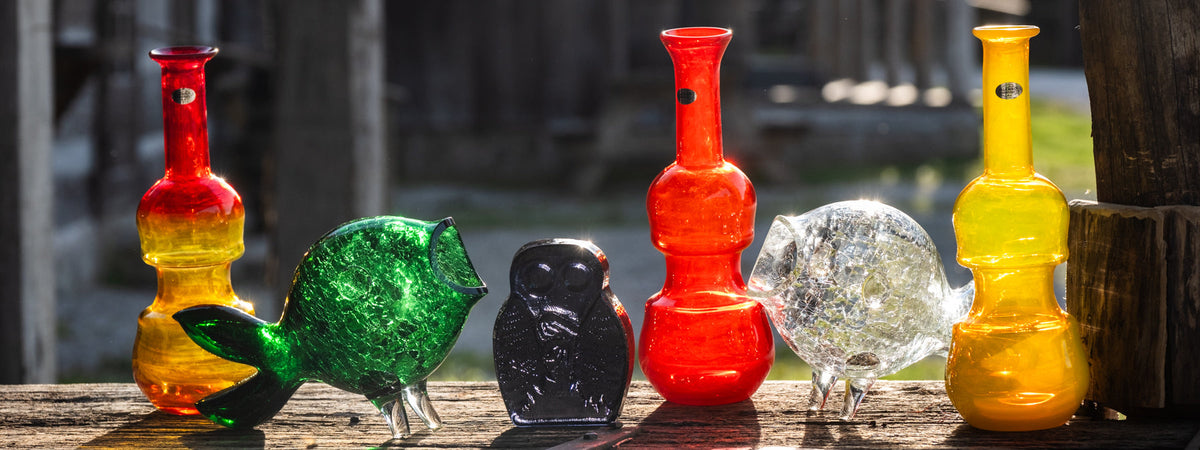 Colorful glass in the sunlight