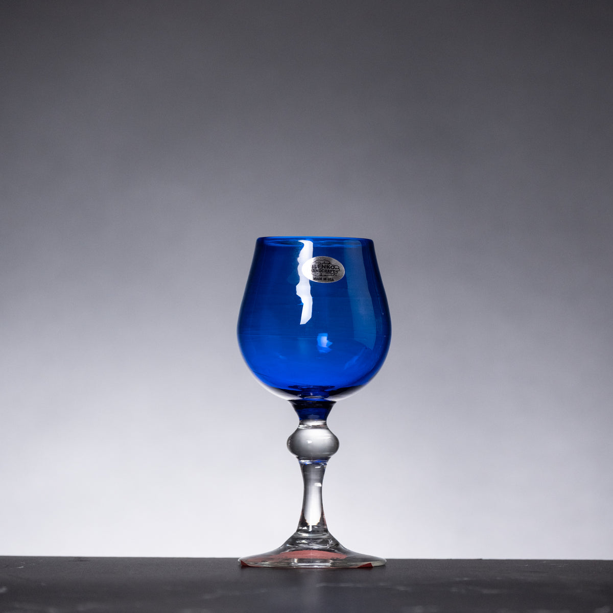 Blenko x Schreiber - Goblet - Cobalt w/Crystal Stem | APID# DS10092527
