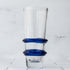 3749G Double Ring Glass - Crystal with Cobalt