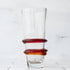 3749G Double Ring Glass - Crystal with Ruby