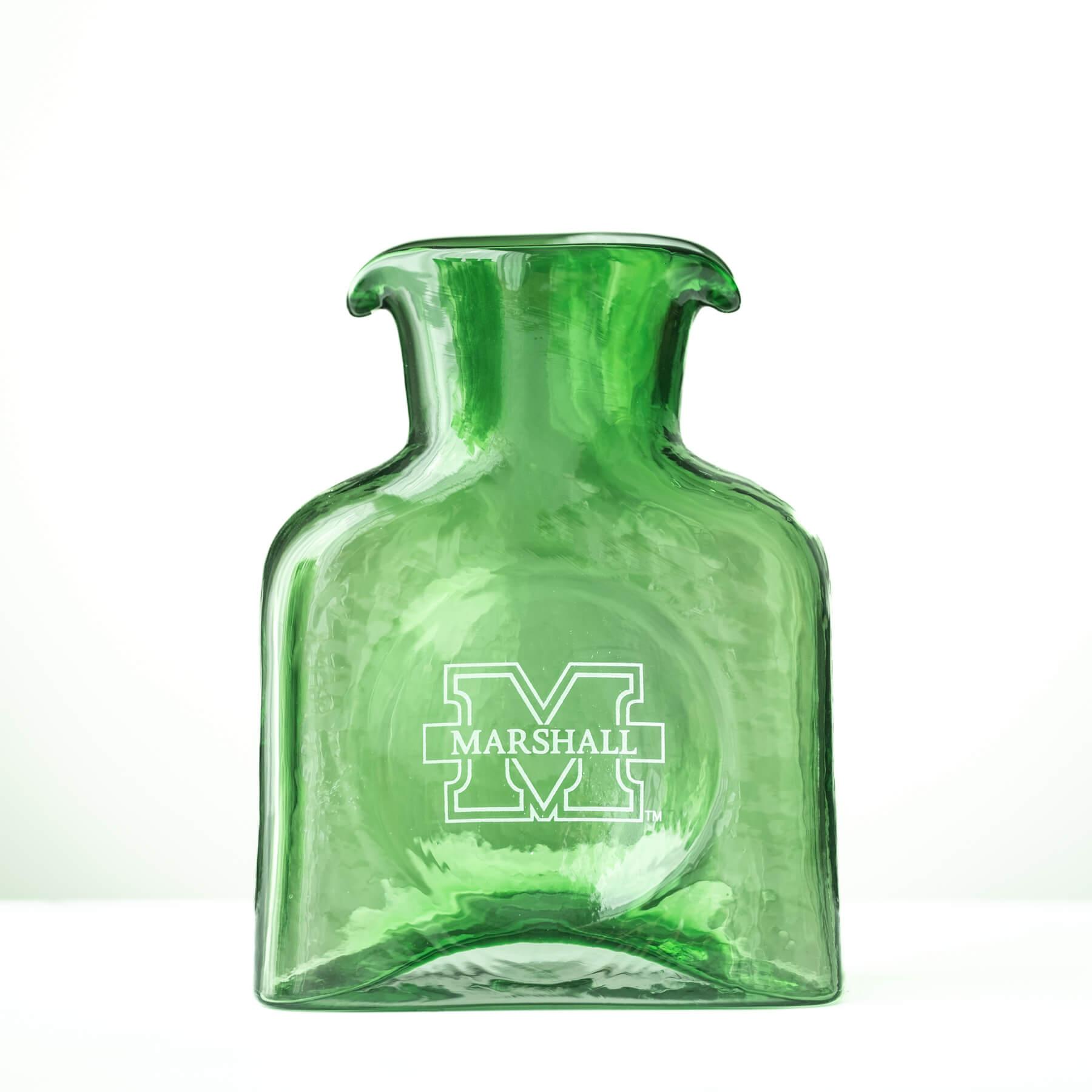 Collegiate 384M Mini Water Bottle: Marshall University, Marshall Logo - Clover