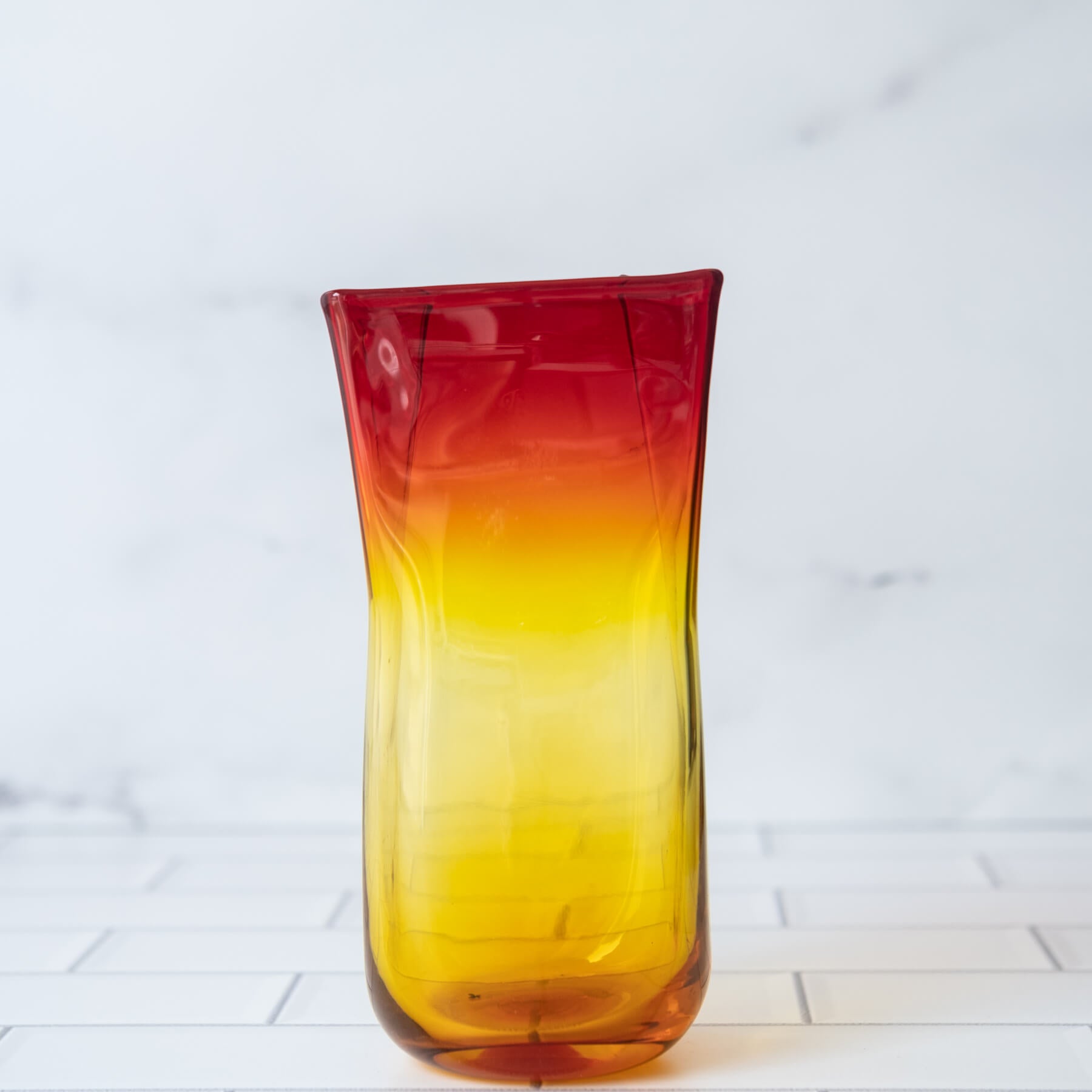 8813S Small Paper Bag Vase - Tangerine