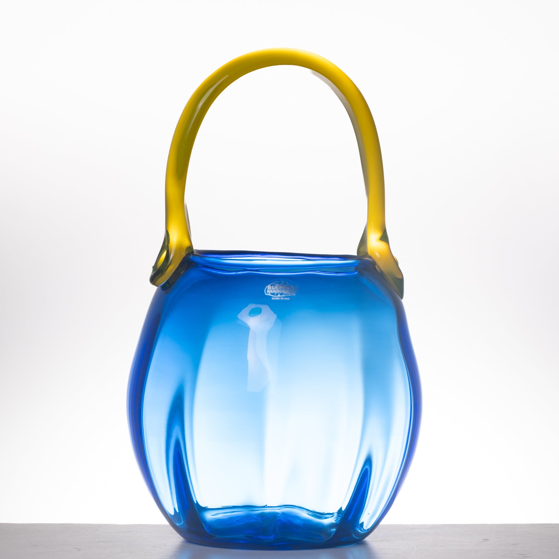 2638 Trick 'R Treat Pumpkin Pail  - Azure with Citrine Handle