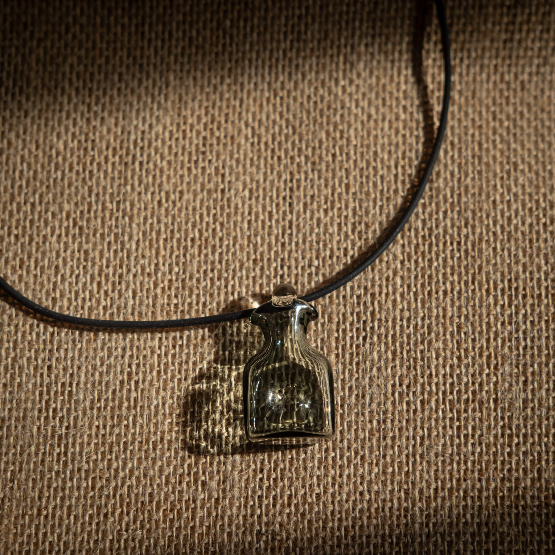 384 Water Bottle Necklace - Grey