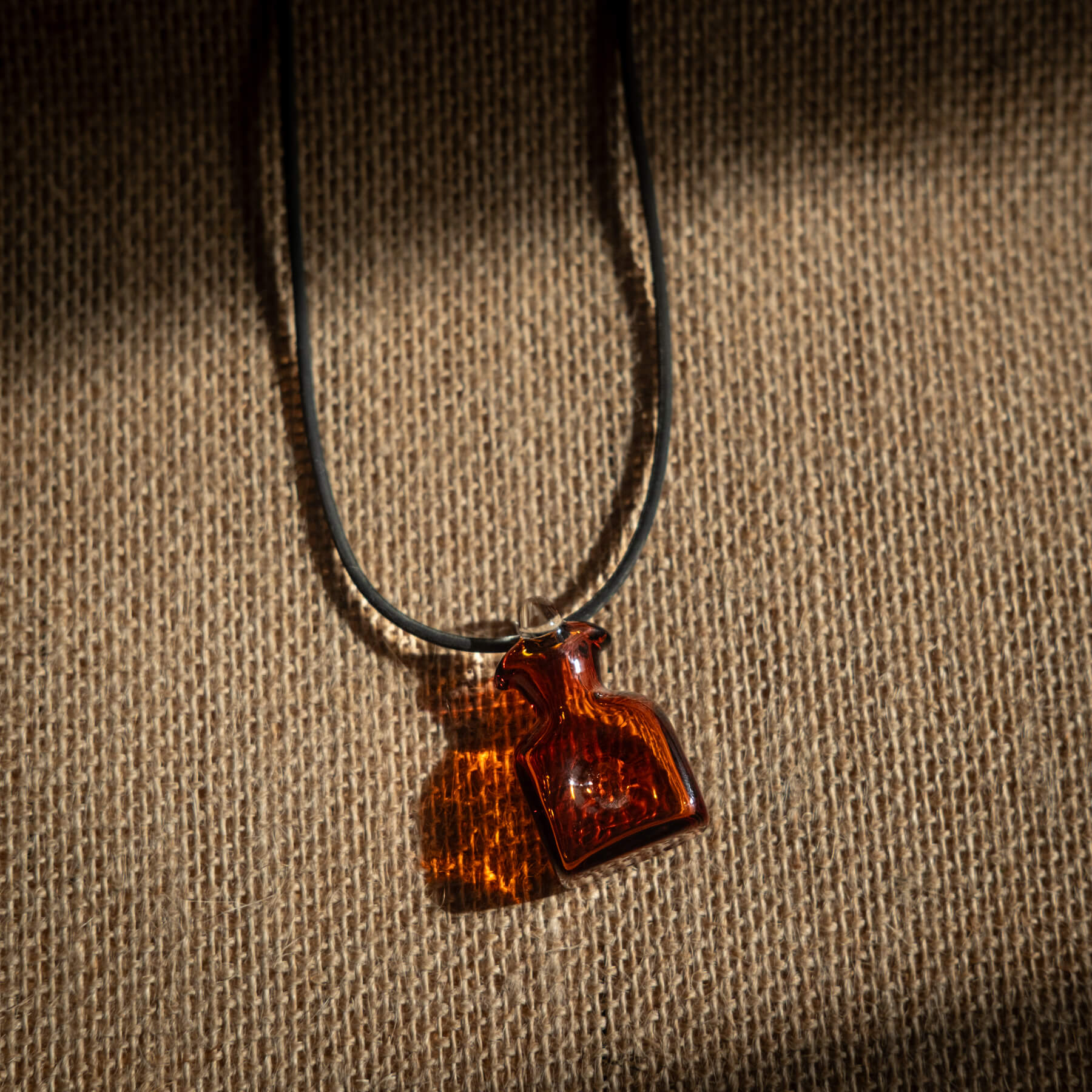384 Water Bottle Necklace - Amber
