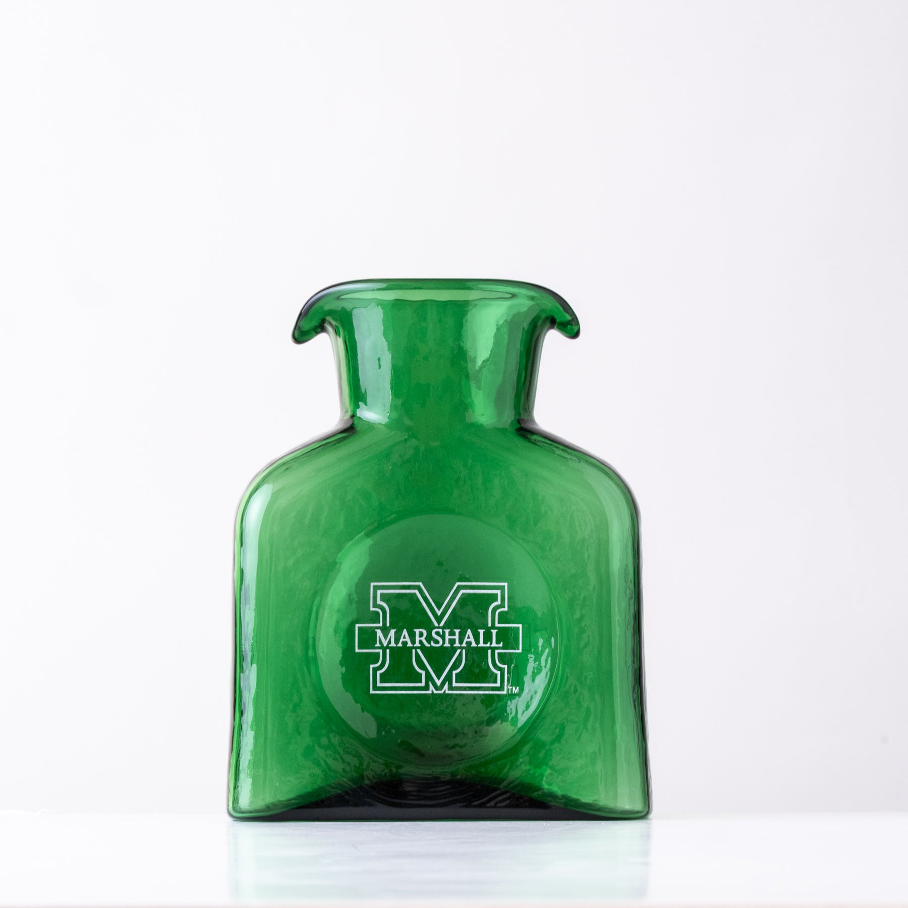 Collegiate 384 Water Bottle: Marshall University, Marshall Logo - Clover