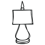 Black and white lamp
