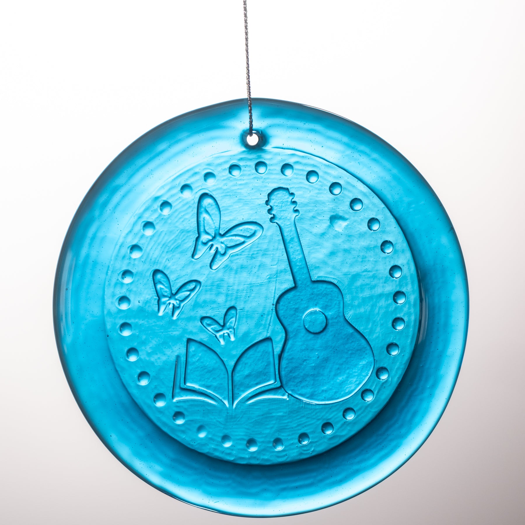 Glass for Good: Books, Butterflies & Ballads Suncatcher - Turquoise