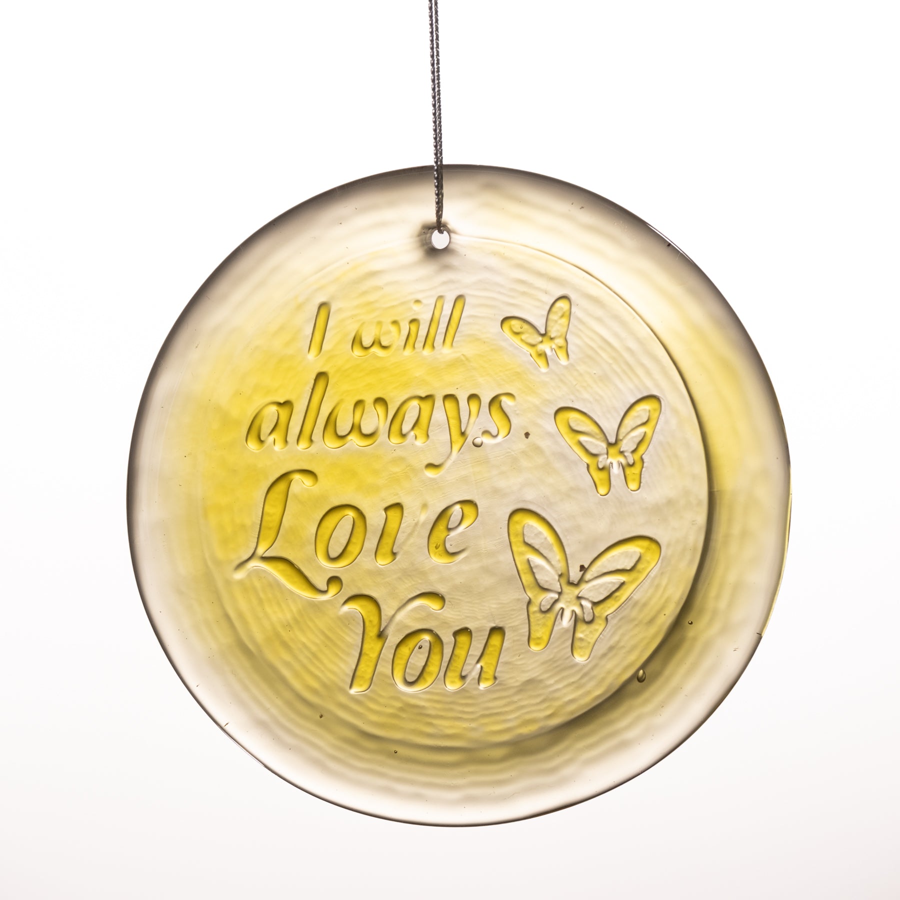 Glass for Good: I Will Always Love You Suncatcher - Citrine